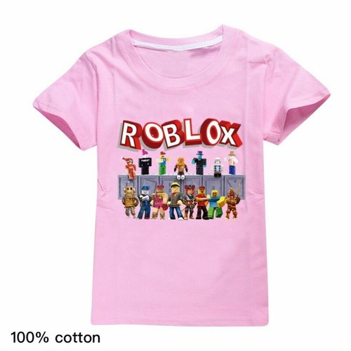 New Kids 100 Cotton Roblox T Shirt Boys Girls Casual Short Sleeve Tee Tops Gift Ebay - roblox pink tee