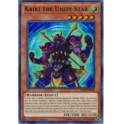 3X Kaiki the Unity Star - BLRR-EN038 - Ultra Rare - 1st Edition