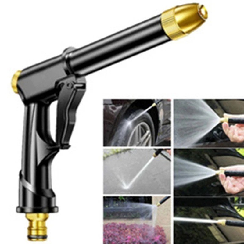 High Pressure Garden Hose Nozzle Adjustable Hand-held Heavy Duty Water leCcx