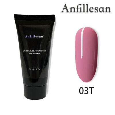 Anfillesan 38Color Poly Glitter Nail Gel Acrylic Extension Solid UV/LED Gel 30ml