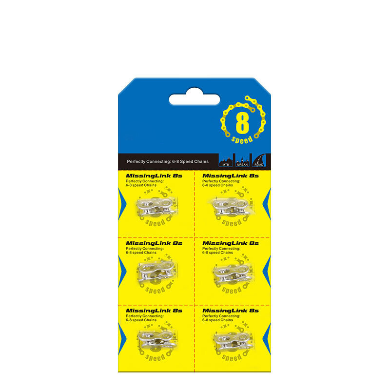 6 Pairs Speed Missing Link Chain Mountain Bike Bicycle Master Connector Silver