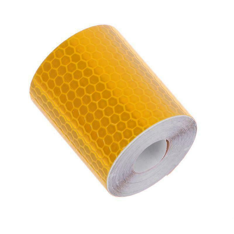 Nastro Adesivo Riflettente Catarifrangente Camion Auto Moto Giallo 5Mt awe