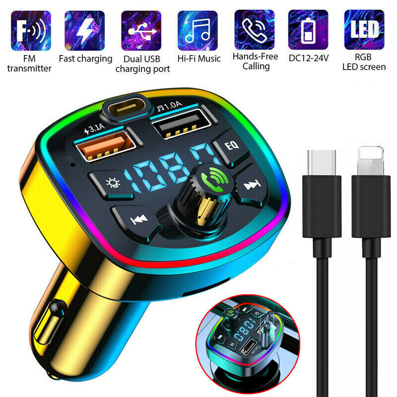 18W PD Car Charger Bluetooth 5.0 Car Wireless FM Transmitter