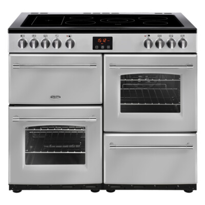 Electric Range Cooker 100cm Belling 444444137 Farmhouse 100E Ceramic Hob -Silver