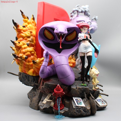Anime Team Rocket Jessie James Meowth Koffing Figure Model Collection Toys Gift