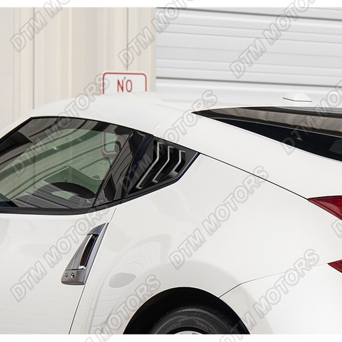 For 09-20 Nissan 370Z ABS Matt Black Side Window Louvers Scoop Cover Vent 2pcs