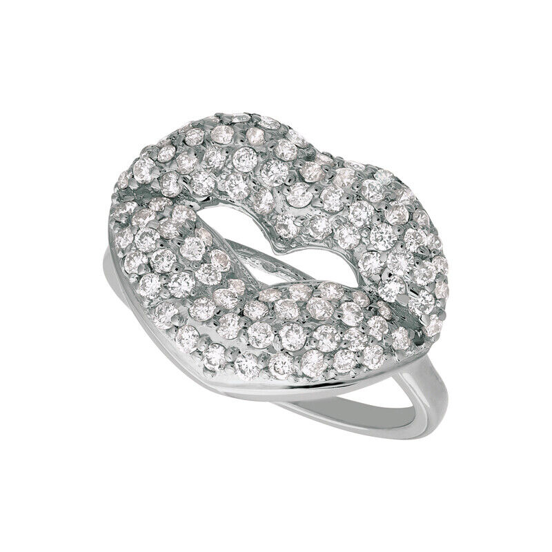 Pre-owned Morris 1.05 Carat Natural Diamond Lips Ring Si 14k Rose Gold