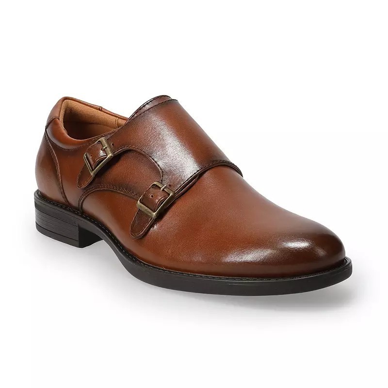 Apt. 9 Men’s Howiee Double Monk Strap Shoes – Cognac – Size 8.5