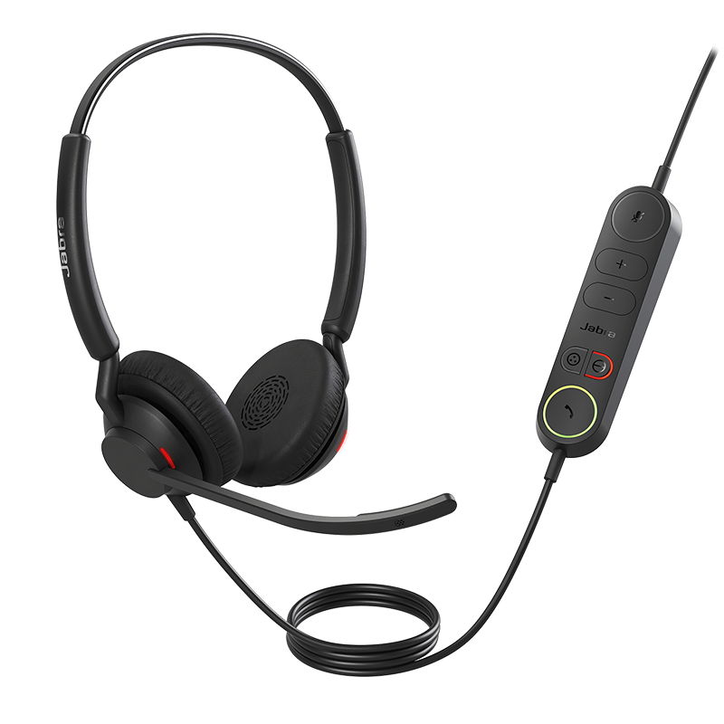 Jabra Engage 40 UC Stereo Wired Headset, Inline Call Control Unit USB-A or USB-C