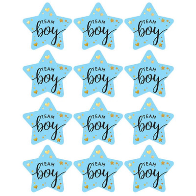 I Team Boy Girl Aufkleber 60/120Stk Gender Reveal Baby Shower Party Deko Etikett