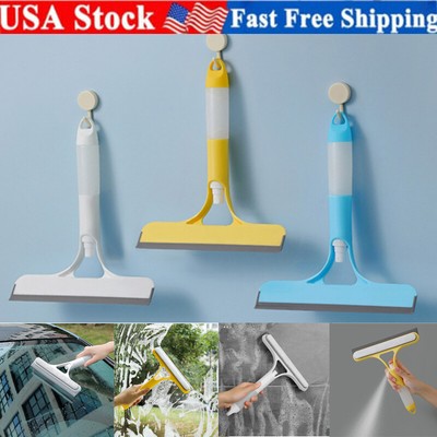 3 IN 1 Window Cleaner Squeegee Brush with Spray Bottle Car Glass Cleaning Wiper