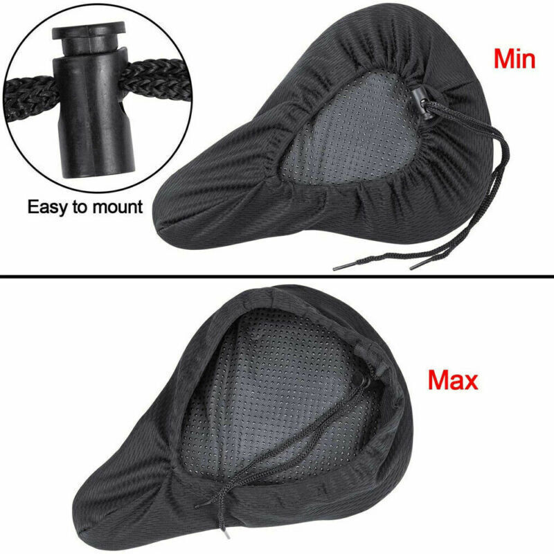 Bike Seat Cover Bicycle Gel Padded Saddle Extra Comfort Soft Cushion Adults Kids