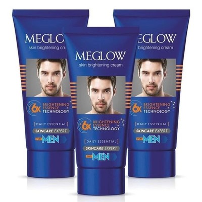 Meglow Men Face Cream 30g x3 | Brightening, Dark Spot & Pigmentation Care Z149