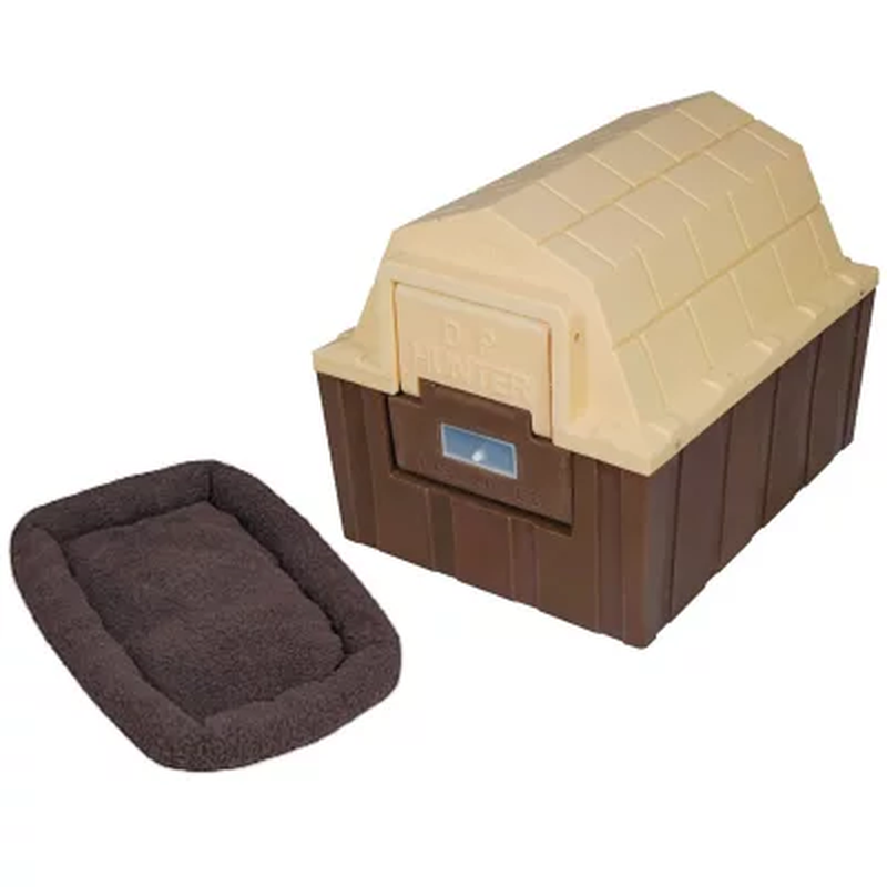 ASL Solutions Insulated DP Hunter Dog House with Fleece Bed, Choose Your Color (