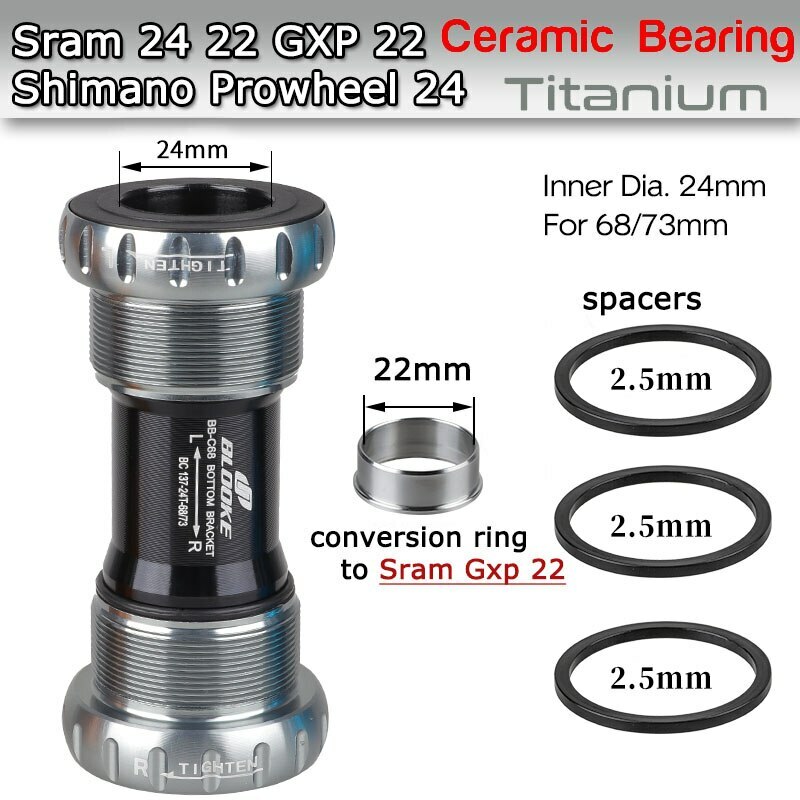 BLOOKE Ceramic Bottom Bracket For MTB Bike SRAM SHIMANO GXP Prowheel BB52
