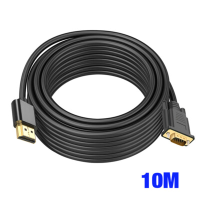 HDMI to VGA Cable Uni-Directional Cord for Computer Desktop Laptop PC Monitor 5m