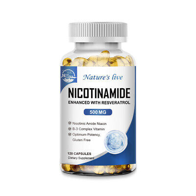 Nicotinamide Resveratrol 500MG, NAD Supplement 120/240/480 Capsules Anti-aging