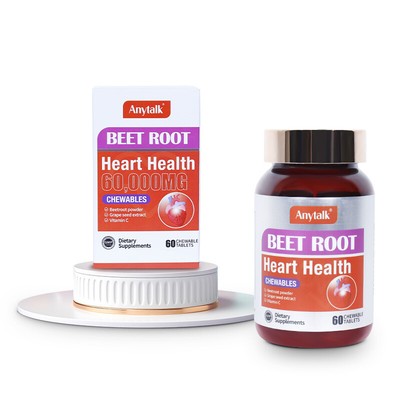Heart Health Chewable Tablets: Beetroot & White Tomato Powder Formula