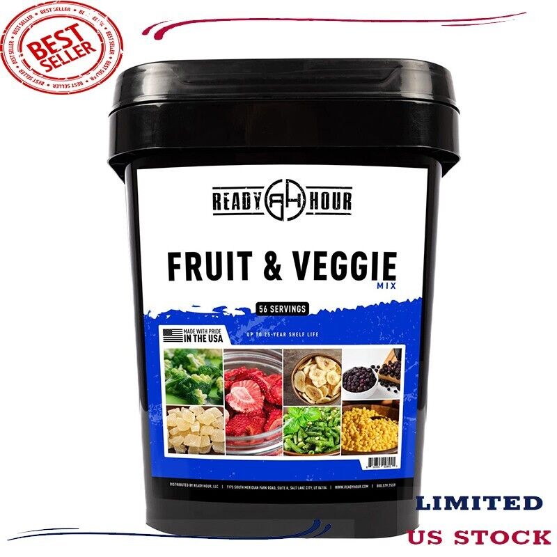 Fruit & Veggie Mix, Freeze-Dried Food, Emergency and Adventure Food, 56 Servings