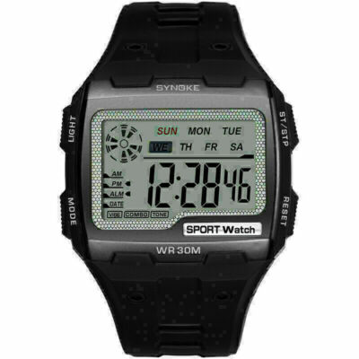 Synoke Classic Sports Digital Watch Multi-function Water Resistant Wristwatch