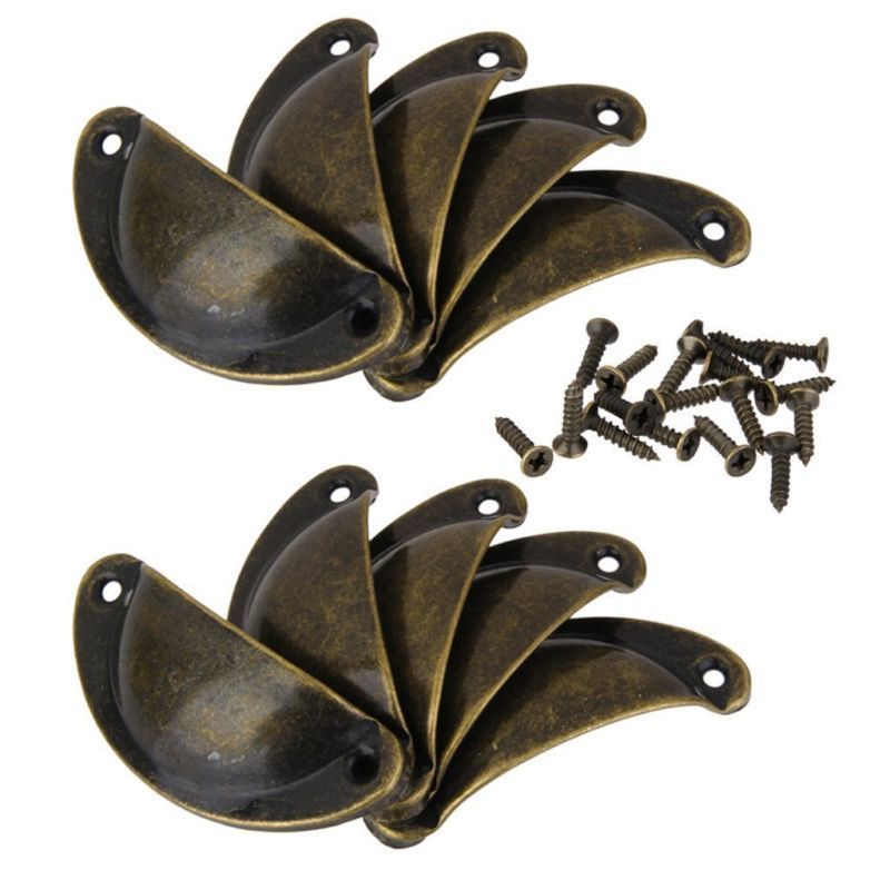 10pcs Antique Metal Drawer Knobs Pulls Handles Cabinets Furniture