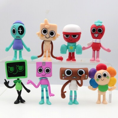 8pc/Set Dandy's World Figure Toys Dandy Vee Sprout Astro Mini Model Cake Decor