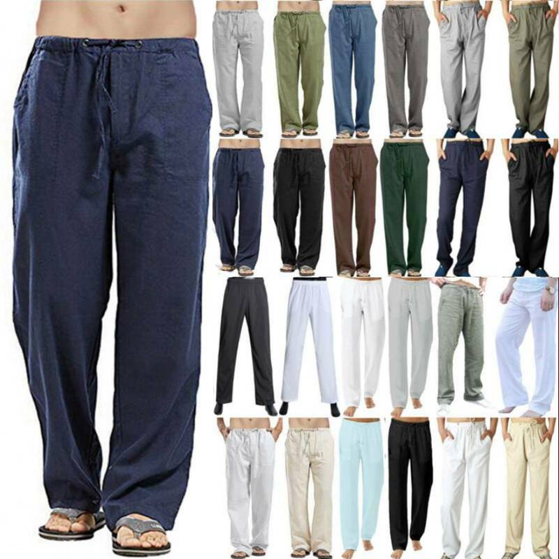 Herren Weites Bein Hosen Freizeithose Yoga Lose Atmungsaktiv Bequem Jogginghose