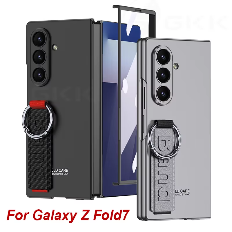 Ultra-thin Wrist Strap Matte Cover For Samsung Galaxy Z Fold 7 6 Outer Screen Pr