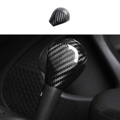 Knob Trim Gear Shift Carbon Fiber Central Console For Benz Smart Fortwo 2015-20