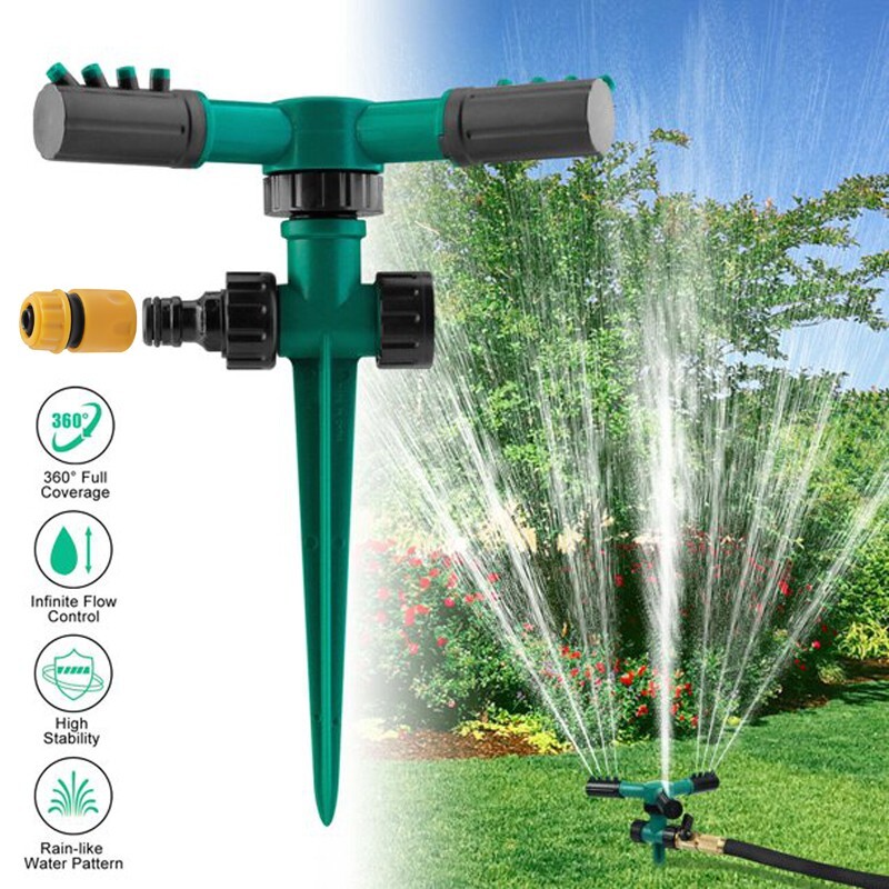 Garden Lawn Sprinkler 360°Auto Spray Grass Watering Irrigation System Patio Yard
