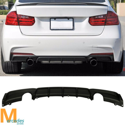 Rear Diffuser Lip  MP Style Matte Black For 2012-2018 BMW F30 F31 M Sport Bumper