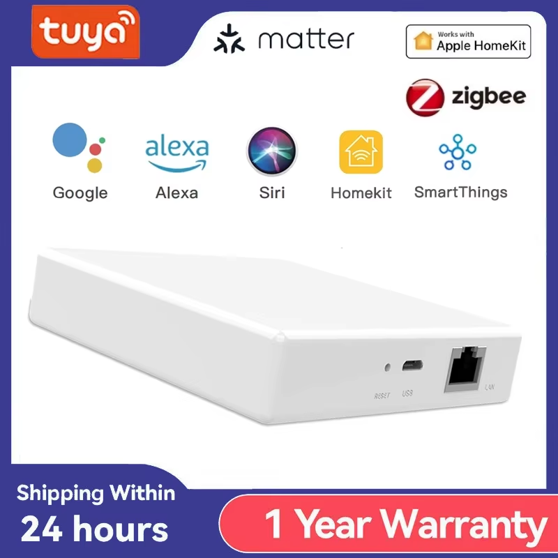 Tuya Zigbee Matter Thread Hub Zigbee Smart Home Bridge Matter Gateway Hub Siri v