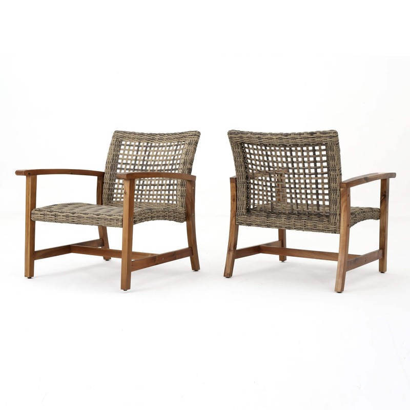 Set Of 2 Wood Antique Mid Century Patio Porch Deck New