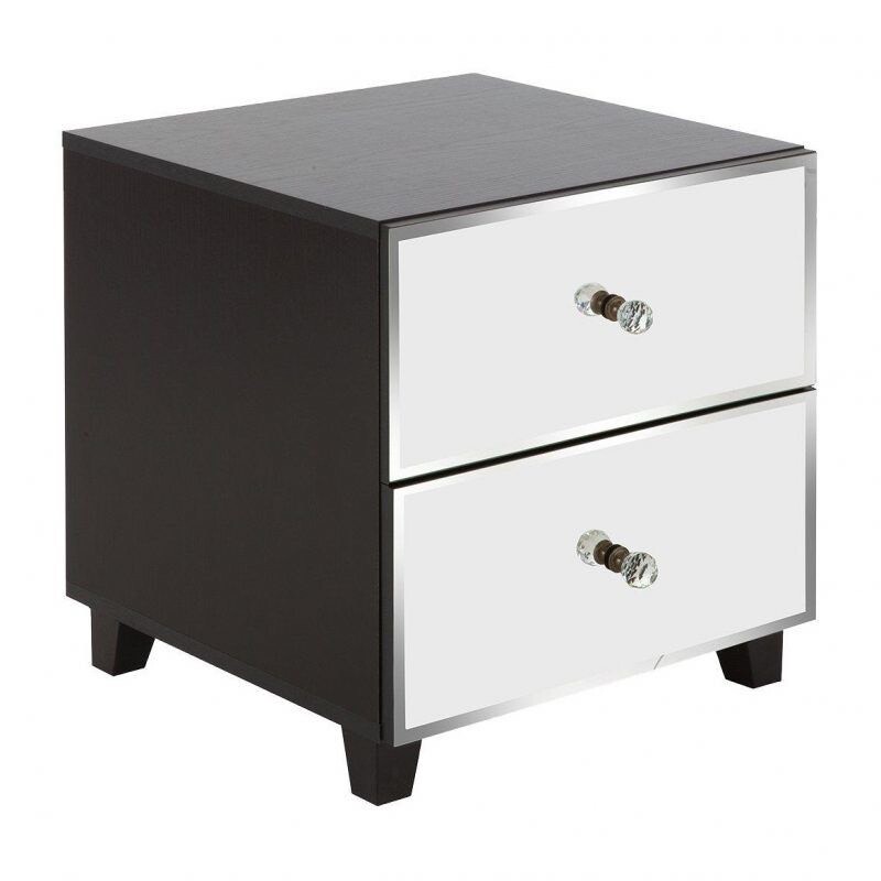 Black mirrored bedside table 2 available in Spondon, Derbyshire Gumtree
