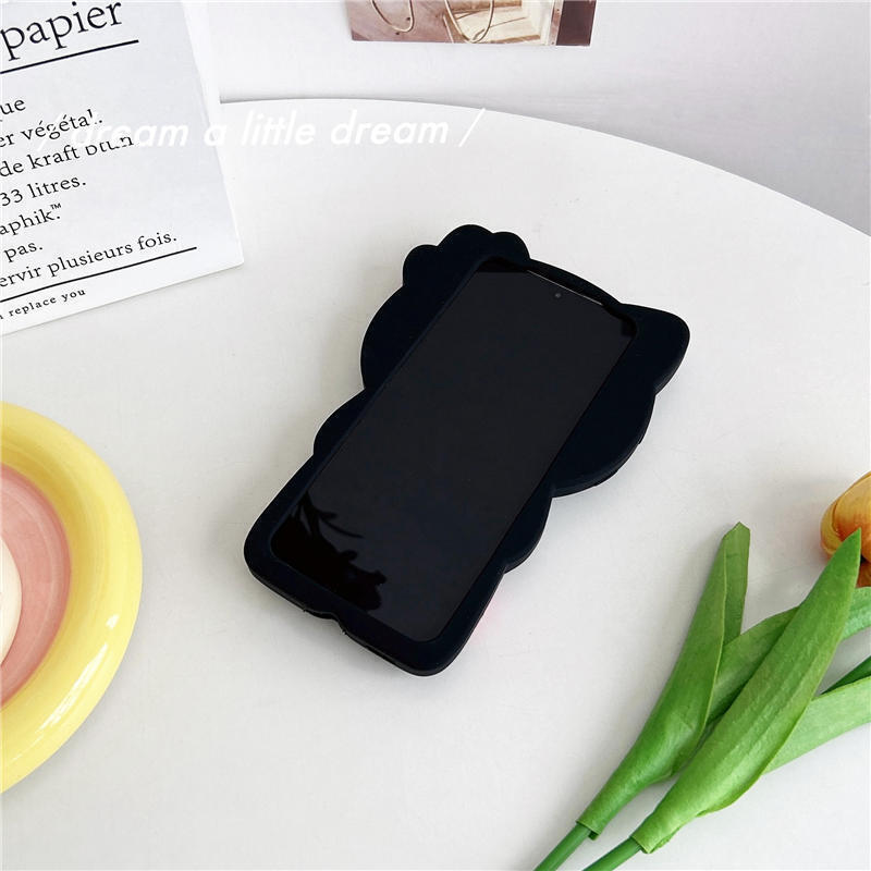 3D Cute Cat Monster Cartoon Soft Case Cover For Samsung Galaxy S24 S23 S22 S21