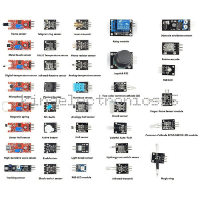 37 in 1 Sensor Module Kit Ultimate Set For Raspberry Pi Arduino MCU Education F