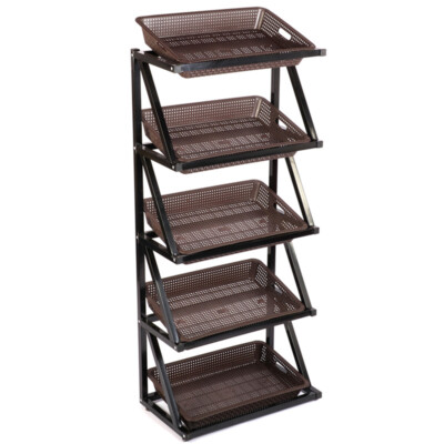 Market Retail Display Rack Shelf Merchandiser Fruit Vegetable Snack Basket