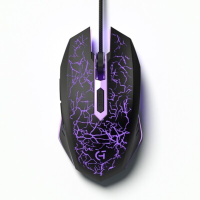 Gaming Mouse 6 Buttons USB Optical Wired RGB Mice Backlit LED 7200 DPI Laptop PC