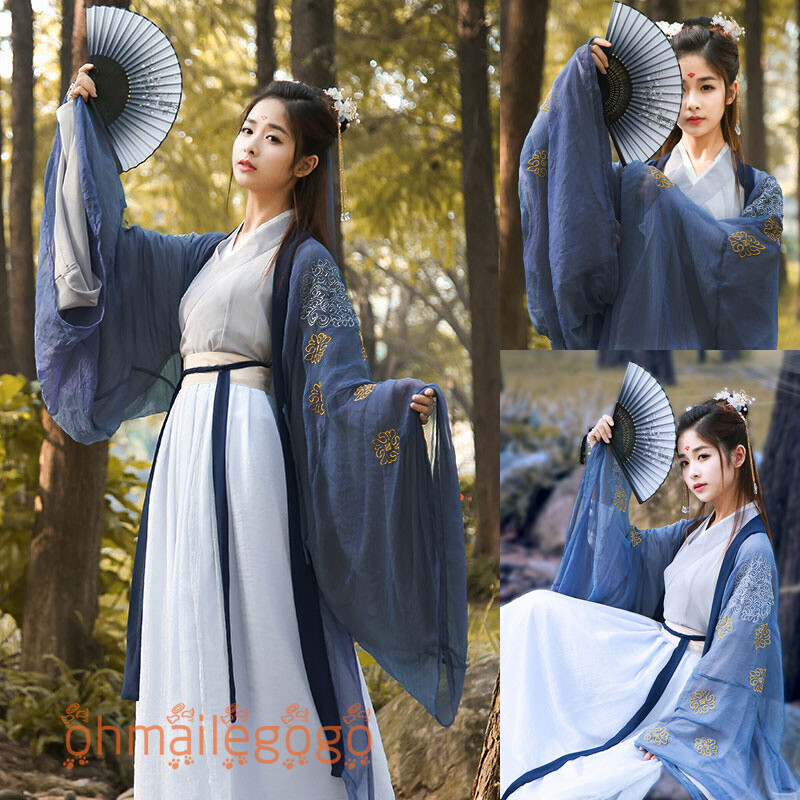 Hanfu Women/'s Dress Inner Tops Skirt Coat Embroidery Chinese Cosplay Party Dress