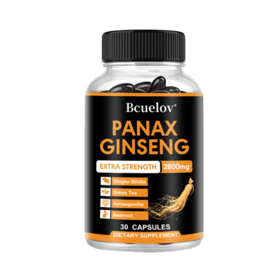 Panax Ginseng 2800mg Capsules - High Strength, Energy/Endurance/Memory