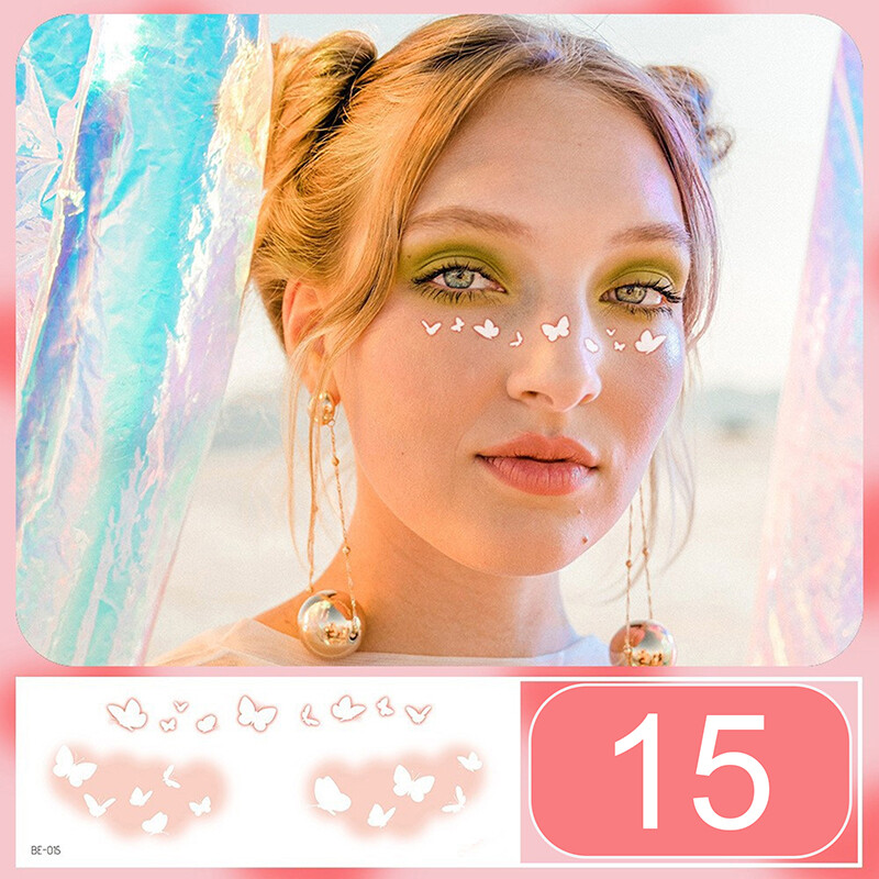 Pink Love Star Temporary Face Tattoo Sticker Children Facial Makeup