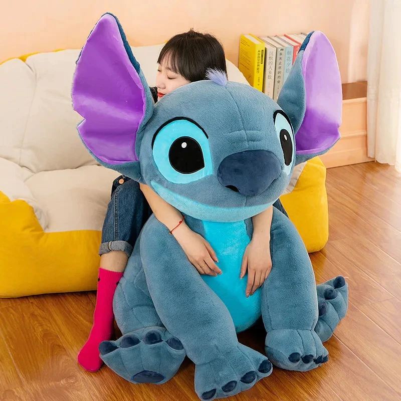 Cartoon Large Size Lilo&Stitch Plush Stuffed Doll Kawaii Animal Couple Sleepingp