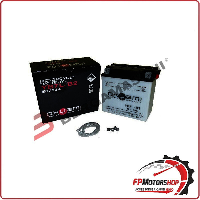 BATTERIA PER MOTO OKYAMI OB7L-B2 YB7L-B2 12V 8AH 135X75X133MM YAMAHA MAJESTY