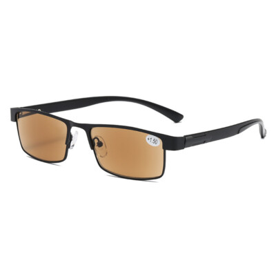 New-style presbyopic glasses metal Reading Sun Glasses Tint Brown 0 to +4.0