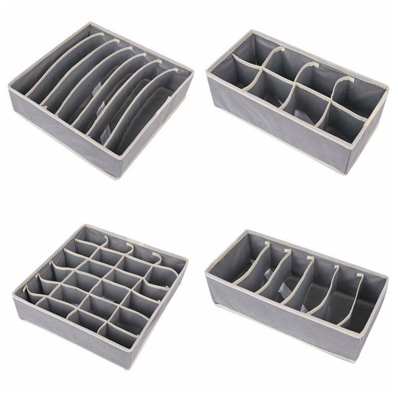 Closet Underwear Organizer Set Foldable Storage Box Drawer Divider