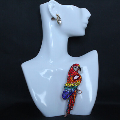 Vintage Parrot Brooch Animal Large Brooch Accessory Exaggerated Pin