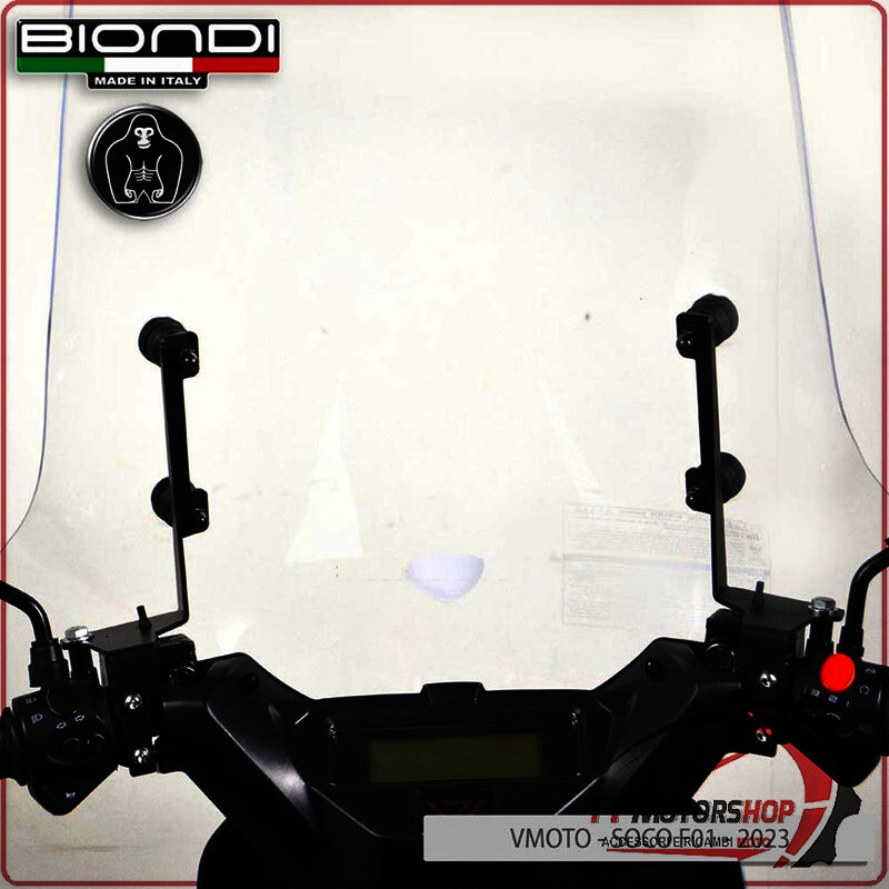 KIT ATTACCHI PARABREZZA SCOOTER PER SUPER SOCO F01 23> BIONDI 8500474