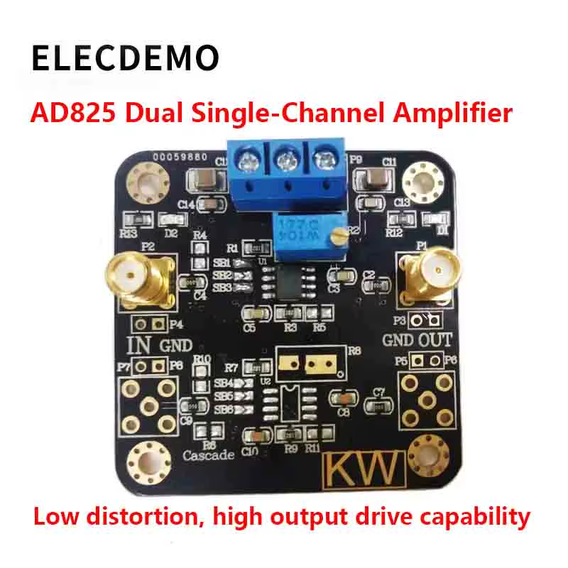 AD825 Dual Single Channel Amplifier Low Distortion ±5 V to ±15 V Dual Supply Hig