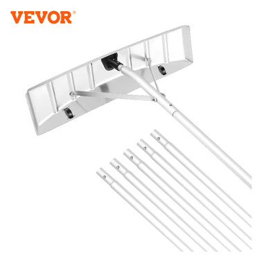 25-Inch Snow Roof Rake with Anti-Slip Handle for Roof Protection