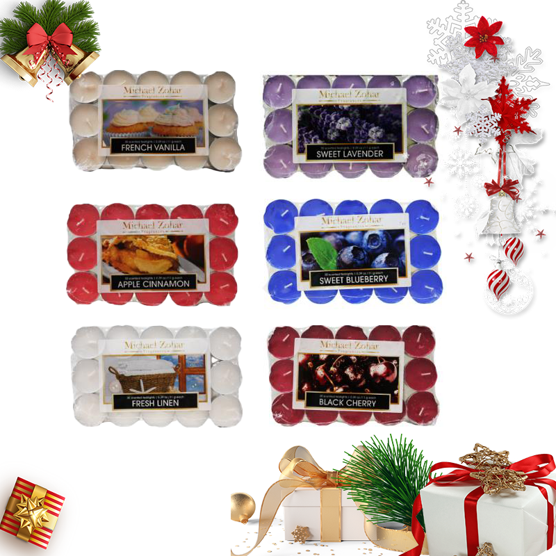 Lights Candles Variety Pack Of 30-180 Apple, Vanilla, Black 
